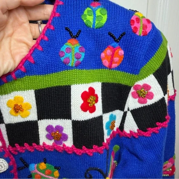 rare vintage michael simon butterfly sweater NWT - Picture 11 of 15